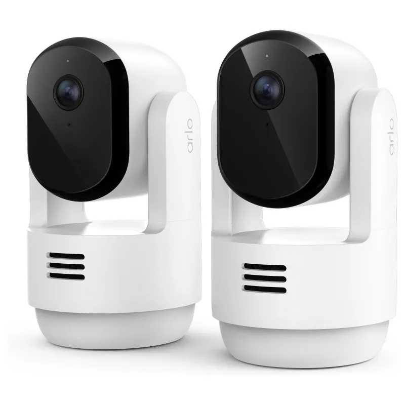 Arlo Essential 3 2K Pan-Tilt-Zoom Innenraum-Überwachungskamera (2er-Pack, Weiß)