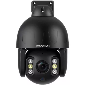 Foscam SD8EP Außenkamera mit Schwenk-/Neigefunktion und PoE, 8MP 4K, 4x optischer Zoom, IP66, Schwarz