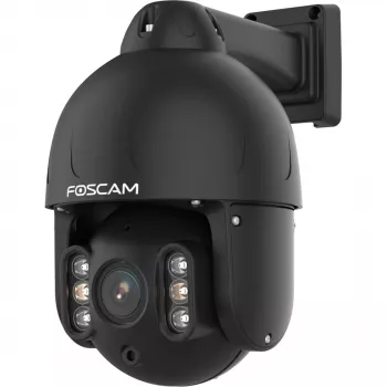 Foscam SD8EP Außenkamera mit Schwenk-/Neigefunktion und PoE, 8MP 4K, 4x optischer Zoom, IP66, Schwarz