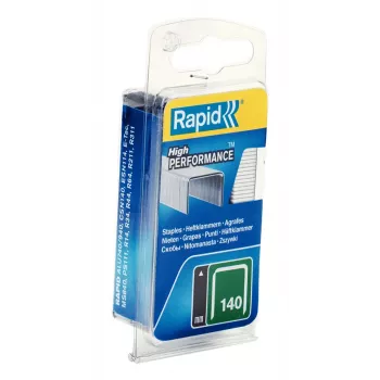 Rapid Flachdrahtklammern Typ 140, 12 mm Schenkellänge, verzinkter Stahl, Kleinpackung, Karton mit Euro-Loch 40109516