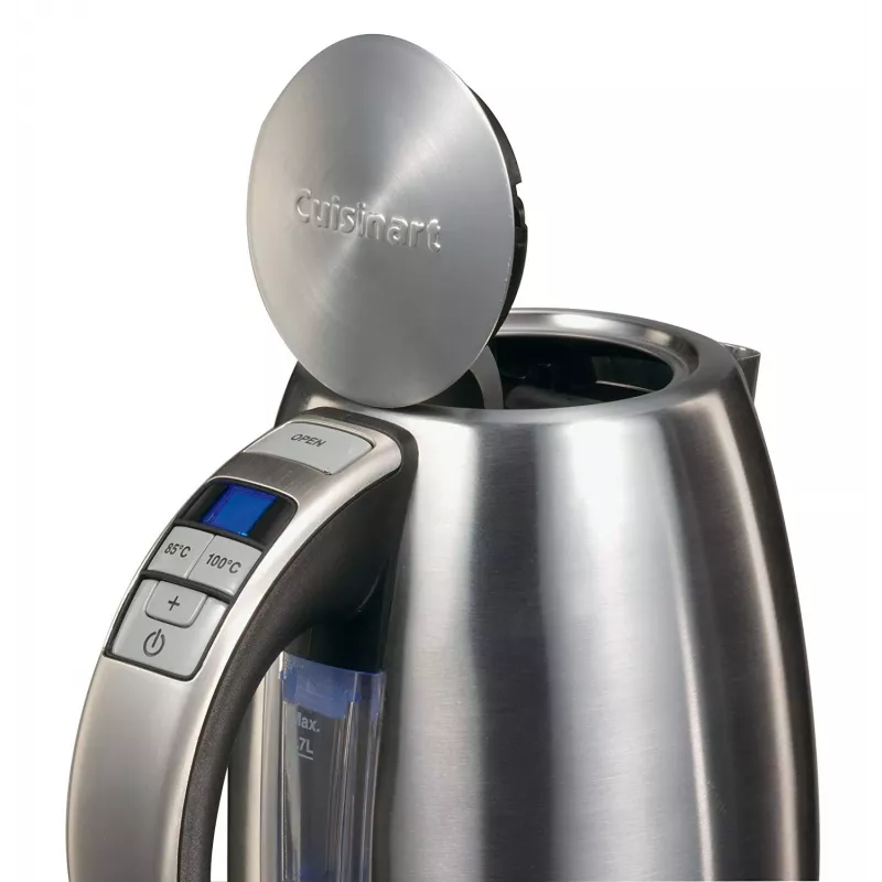Cuisinart CPK17E-B Elektrischer Wasserkocher, 1,7 L, 1500 W, Edelstahl, 6 Temperatureinstellungen