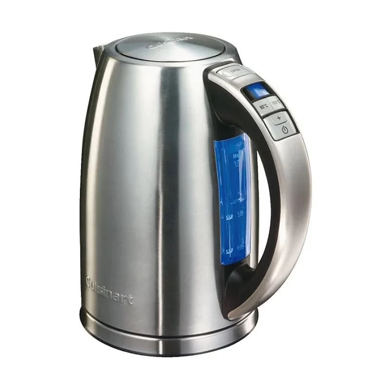 Cuisinart CPK17E-B Elektrischer Wasserkocher, 1,7 L, 1500 W, Edelstahl, 6 Temperatureinstellungen