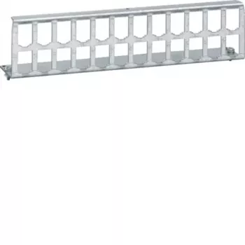 HAGER UM00K4 24-Port Leer-Patchpanel für UM-Serienmodule, 19 inch 1U, Lichtgrau