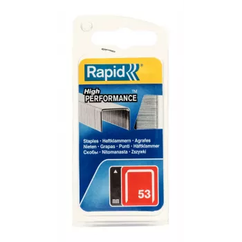 Rapid No. 53 Feindrahtklammern, 12 mm Schenkellänge, verzinkter Stahl, 2500er Packung 40109505