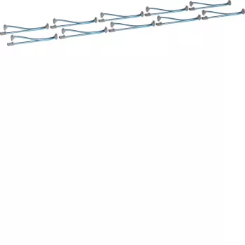 HAGER KU9S20YZ KNX Y-Verbindungskabel, 1 Stecker auf 2 Buchsen, 20 cm, Schwarz/Blau, 10er-Pack