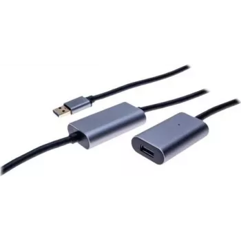 EXERTIS CONNECT Aktives USB 3.0 Verlängerungskabel 10m, USB-A Stecker auf USB-A Buchse, 5Gbps, Schwarz 149264