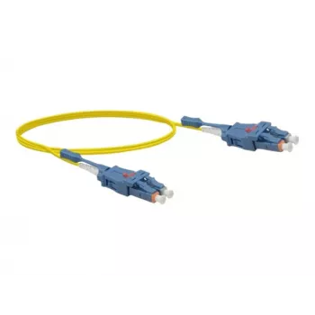 Exertis Connect LC/UPC auf LC/UPC Single-Mode OS2 Duplex LWL Patchkabel, 5m, LSZH, Uniboot, Gelb 392934