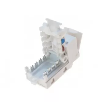 TECLINE RJ45 Keystone Jack, Cat.6 UTP, werkzeugfrei, Weiß 272883