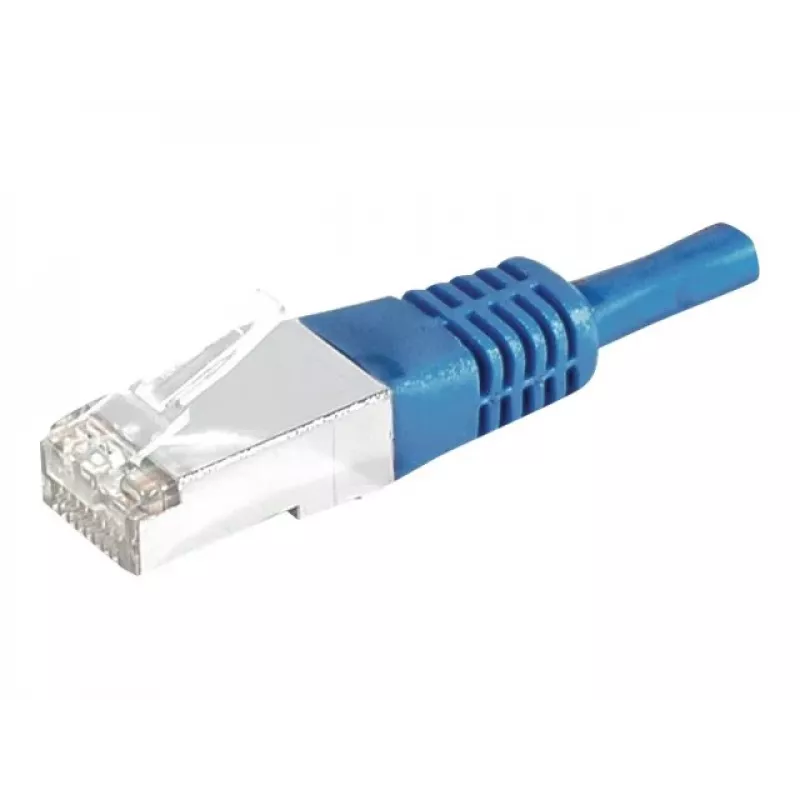 EXERTIS CONNECT Cat.6a F/UTP Patchkabel, 3m, Blau, 10 Gbps, Slim Bend Protection 859521