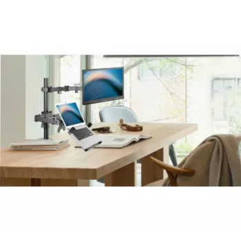 EXERTIS CONNECT Tischhalterungsset für Monitor und Laptop, 13-32 inch, Stahl, Stangenklemme/Tülle, Gelenkarme, VESA 75/100 915170