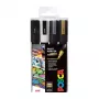 Uni-Ball Faber-Castell POSCA PC-5M Metallic Acrylmalstift-Set, 4 Farben, Mittlere Rundspitze 1,8-2,5 mm 182544