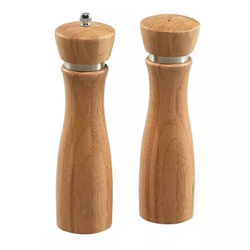 Kesper Salz- und Pfeffermühlen-Set, Naturholz, Keramikmahlwerk, verstellbar grob-fein, 18 cm