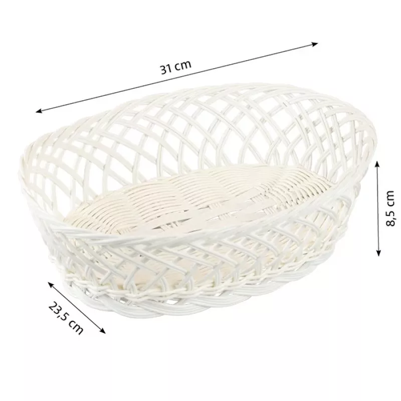 KESPER Rechteckiger Aufbewahrungskorb Weiß 31x23,5x8,5 cm