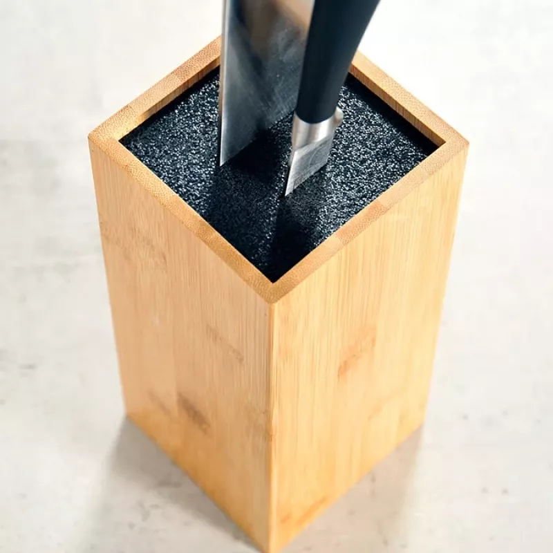 Kesper Bambus-Messerblock mit flexibler Fasereinlage, Naturholz, für bis zu 10 Messer
