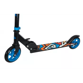 SCHILDKROT Junior Kick Scooter City Scooter Runabout, Blau, Aluminium-Deck und Lenker, 145 mm PU-Räder, 3-fach höhenverstellbar, faltbar 510303