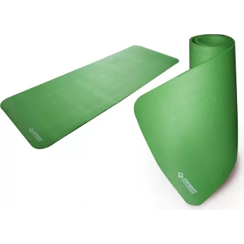 SCHILDKROT Fitnessmatte, 15 mm, grün, rutschfestes Synthetikgummi, 180 x 60 cm 960051