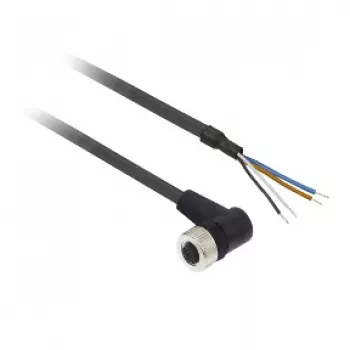 TMSS GERMANY Telemechanique Sensors M12 Buchse gerade 4-polig PUR Kabel, 2 m, Schwarz XZCP1241L2