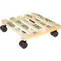 WAGNER design yourself Pflanzenroller GH0645 Quadratisches Holzdesign 29 x 8 cm, Natur Birkenholz Sperrholz, 4 Lenkrollen, 100 kg Traglast 20064501