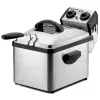 Rommelsbacher FRP 2135/E Rechteckige Fritteuse, 3,5 L Ölkapazität, Cool-Zone-Technologie, Permanentfilter, Einstellbarer Thermostat, Timer, Edelstahl
