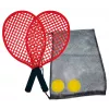 Schildkröt Beach Tennis Set, Schwarz/Rot – 2 Kunststoffschläger und Softball 970130
