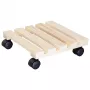WAGNER design yourself Pflanzenroller GH0037, Buchenholz, Beige, Quadratisch, 29 x 29 x 8,3 cm, 100 kg Traglast 20003701