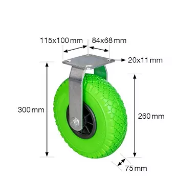 Wagner design yourself Schwerlast-Bockrolle RO 7266 Grün (4726601)