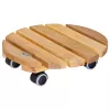 WAGNER Multiroller ERLE soft rund Ø34cm Pflanzenroller, Massives Erlenholz, 100 kg, 3 Lenkrollen, Bodenschonend 20026201