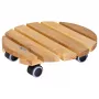 WAGNER Multiroller ERLE soft rund Ø34cm Pflanzenroller, Massives Erlenholz, 100 kg, 3 Lenkrollen, Bodenschonend 20026201