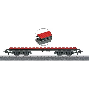 Märklin 44734 H0 Bausteinwagen, Schwarz/Rot
