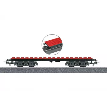 Märklin 44734 H0 Bausteinwagen, Schwarz/Rot