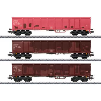 Märklin 047188 H0 Rungenwagen mit Holzbeladung, Epoche IV DB, 3-Leiter AC