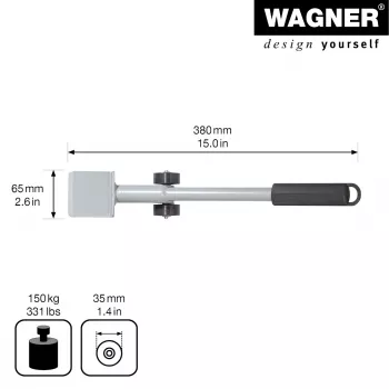 Wagner design yourself MM 4121 Möbelheber, Silber, 38 cm (20412101)