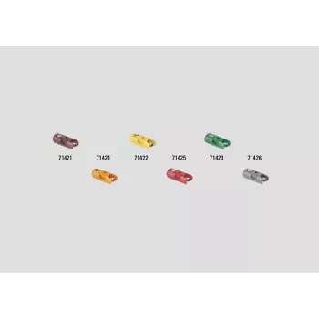 Märklin 71424 Orange Hülsen für Oberleitungsmasten – 10 Stück, H0-Spur