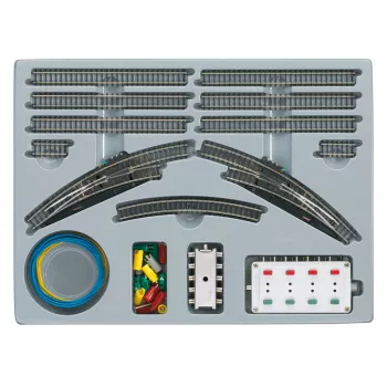 Märklin 08193 Bahnhofsgleiserweiterungsset T2, Spur Z (1:220), Neusilber-Gleis