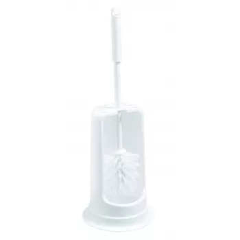 Haug Bürsten 6550 Toilettenbürsten- und Halterungsset, weißer Kunststoff