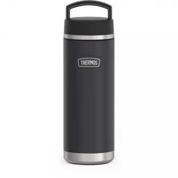 THERMOS ICON Beverage Bottle, 0,71 l Isolierflasche aus vakuumisoliertem Edelstahl, heiß bis 18 h / kalt bis 24 h, Graphite