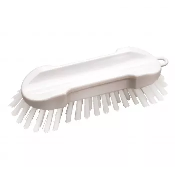 HAUG BÜRSTEN 8830 Reinigungsbürste, Weiß/Transparent, Polypropylen-Körper, Polyester-Borsten, mittlere Härte, autoklavierbar, für Lebensmittelkontakt zugelassen