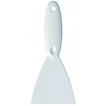 Haug Bürsten Küchenspatel 110 mm Edelstahl mit weißem Griff (8923)
