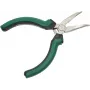 BRÜDER MANNESMANN GREEN LINE Elektronik gebogene Spitzzange 125 mm, Werkzeugstahl, Grün/Silber/Schwarz M 1070-5