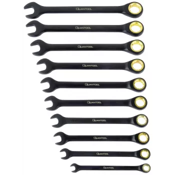 BRÜDER MANNESMANN Q25210 Quantool Ring-Maul-Schlüssel-Set 10-teilig 8-19 mm