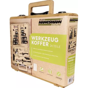 BRÜDER MANNESMANN MAN 29001 24-teiliges Werkzeugset im Bambusetui M29001