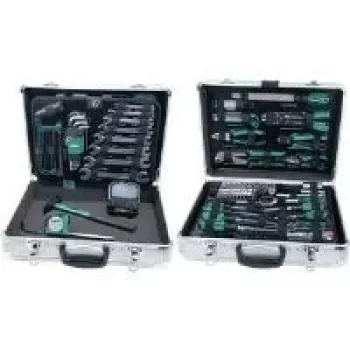 Brüder Mannesmann 108-teiliger Aluminium-Werkzeugkoffer, Silber 29075