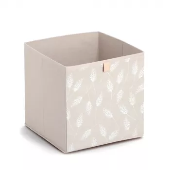 Zeller Pampasgras Aufbewahrungsbox Beige 32 x 32 x 32 cm 14538