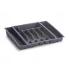 Zeller 24887 Besteckkasten, Kunststoff, Grau