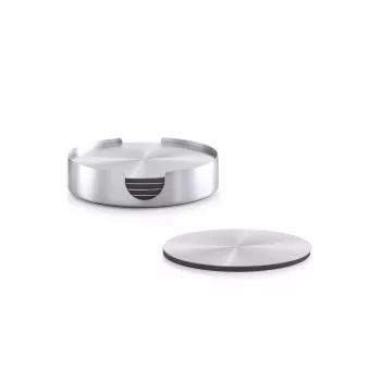 Zeller Present Edelstahl Untersetzer-Set, Silber, 7 Teile, 10 cm 27239