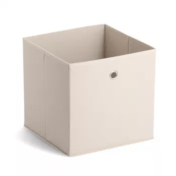 ZELLER Aufbewahrungsbox aus Vliesstoff Beige 27L Faltbarer Würfel 14111