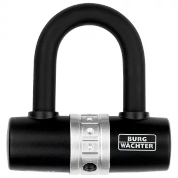 BURG WÄCHTER U-Bügelschloss Fahrradschloss 1480 HB, Schwarz, 14 mm Bügel, 43 mm Breite, 55 mm Höhe 1471