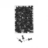 WEDO 54 201 Schwarze Pinnnadeln, 100 Stück, 12 mm Nadelstärke, 10 mm Kopfdurchmesser, Klare Kunststoffbox