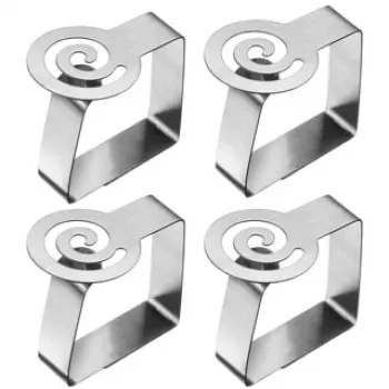 WESTMARK Tischdeckenklammern Silber, 4 Stück (64292260)