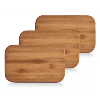 Zeller Bambus-Schneidebrett-Set, Braun, 3-teilig (25260)
